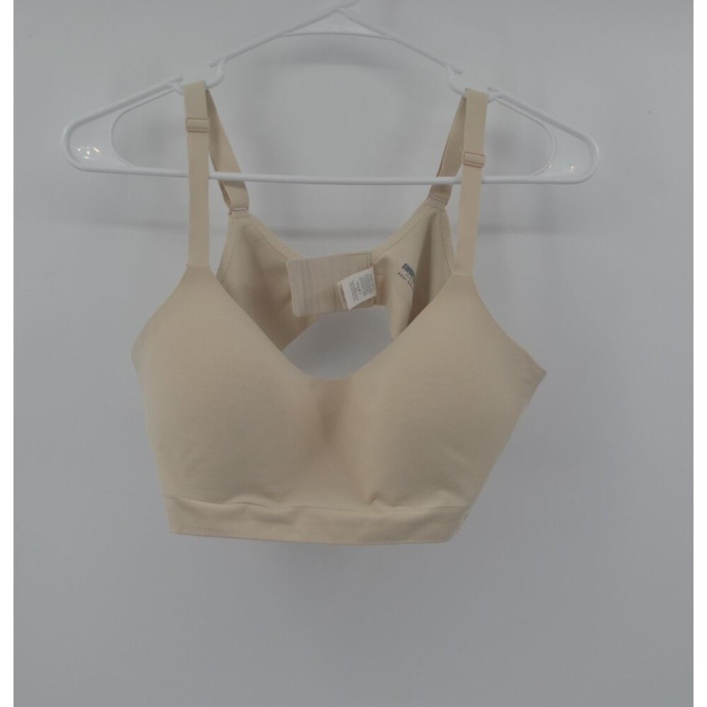 Aerie SMOOTHEZ Bra Womens Large Beige Nude Wireless Seamless Comfort